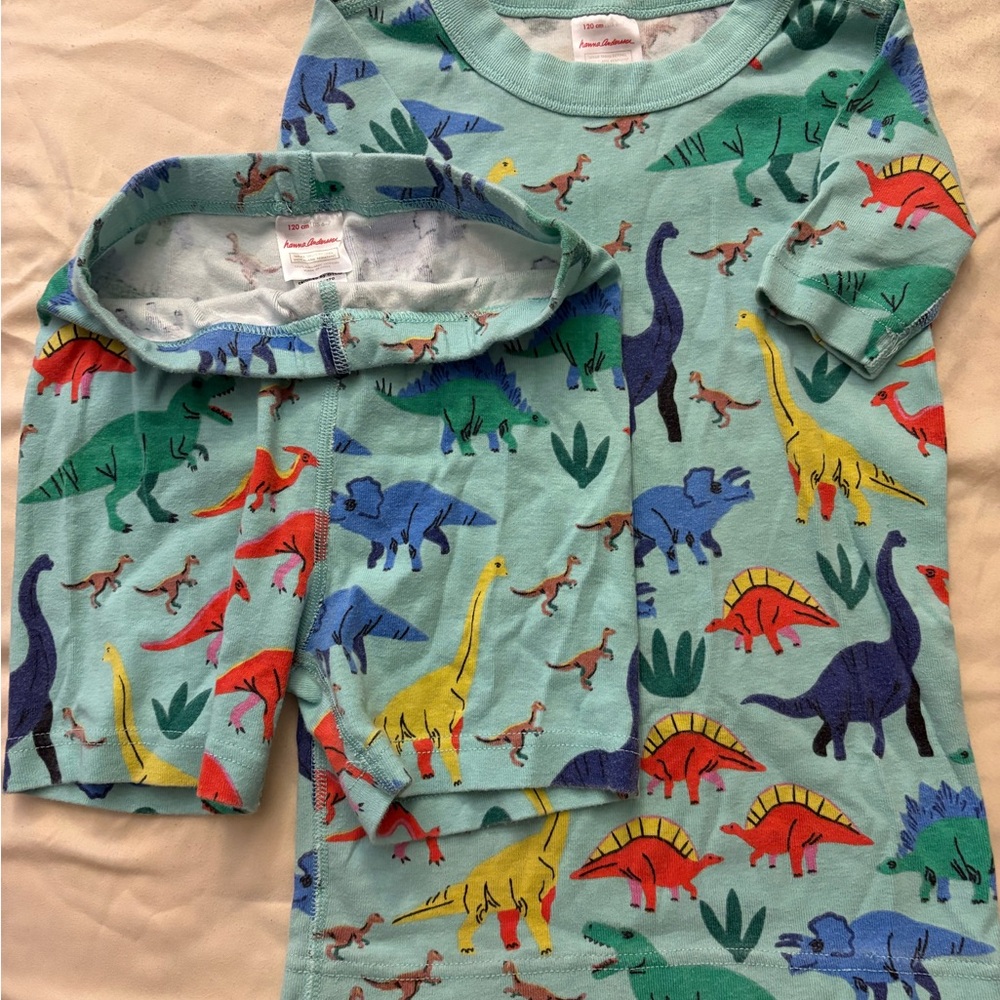 Hanna Andersson Multicolor Dinosaur Pajama Set